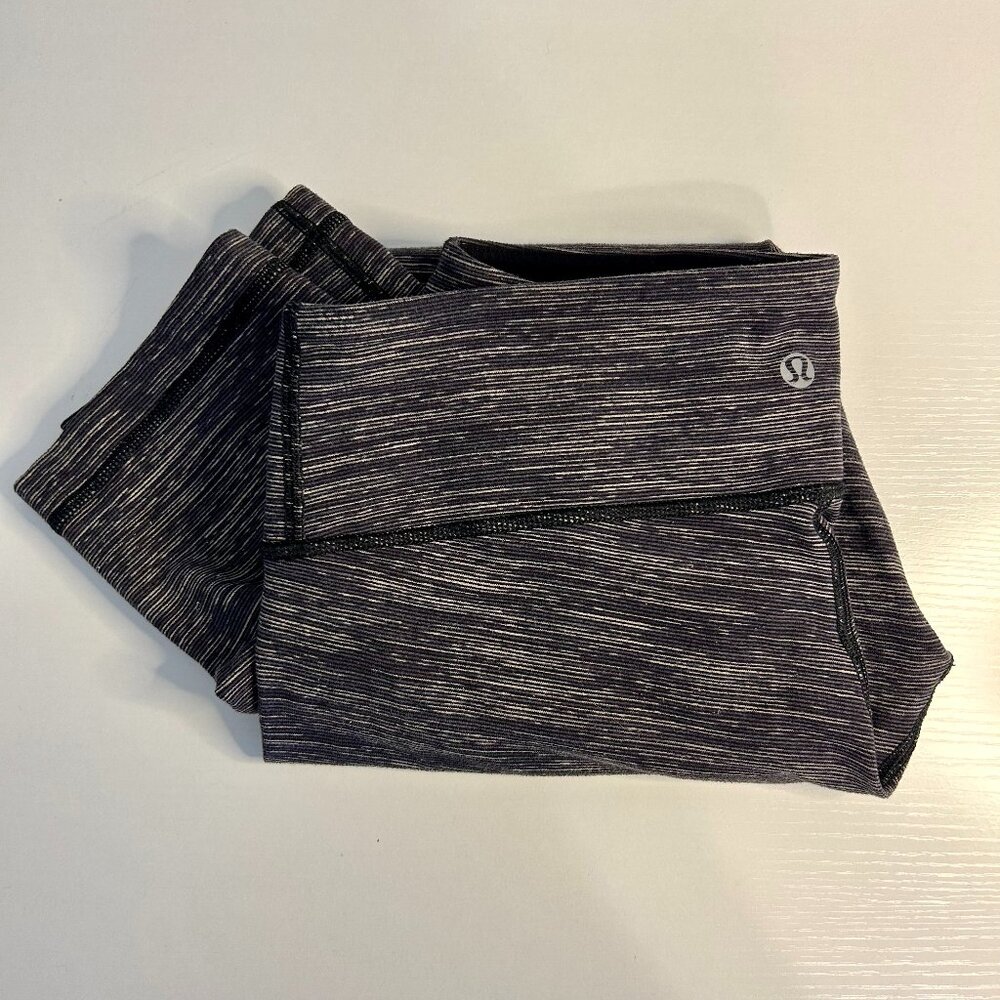 Lululemon Wunder Train Textured Crop Leggings 21" sz 6/8